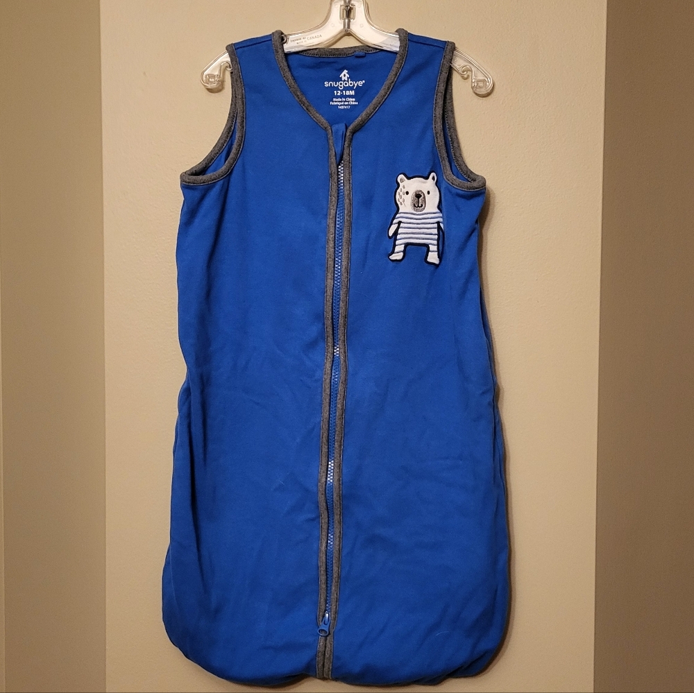 Snugabye sleep sack with bear detail